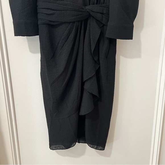 ba&sh Black 1/2 Sleeve Knee Length Dress Size 0 ($420) - Picture 5 of 6